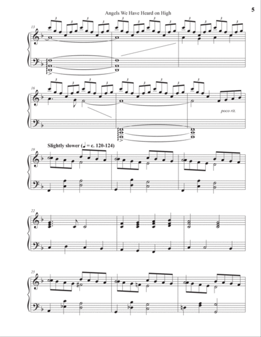Angels We Have Heard on High Piano Solo scores gallery preview page 5