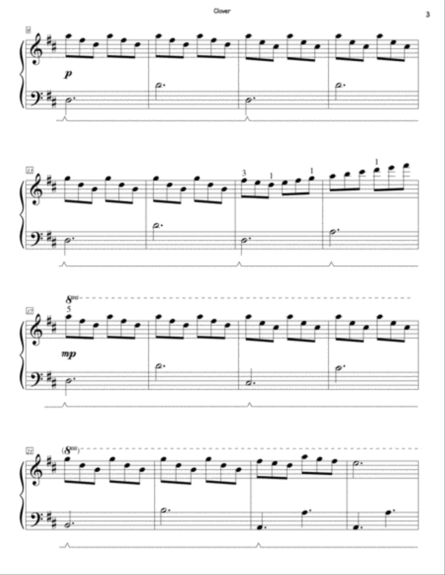 Clover Piano Solo scores gallery preview page 3