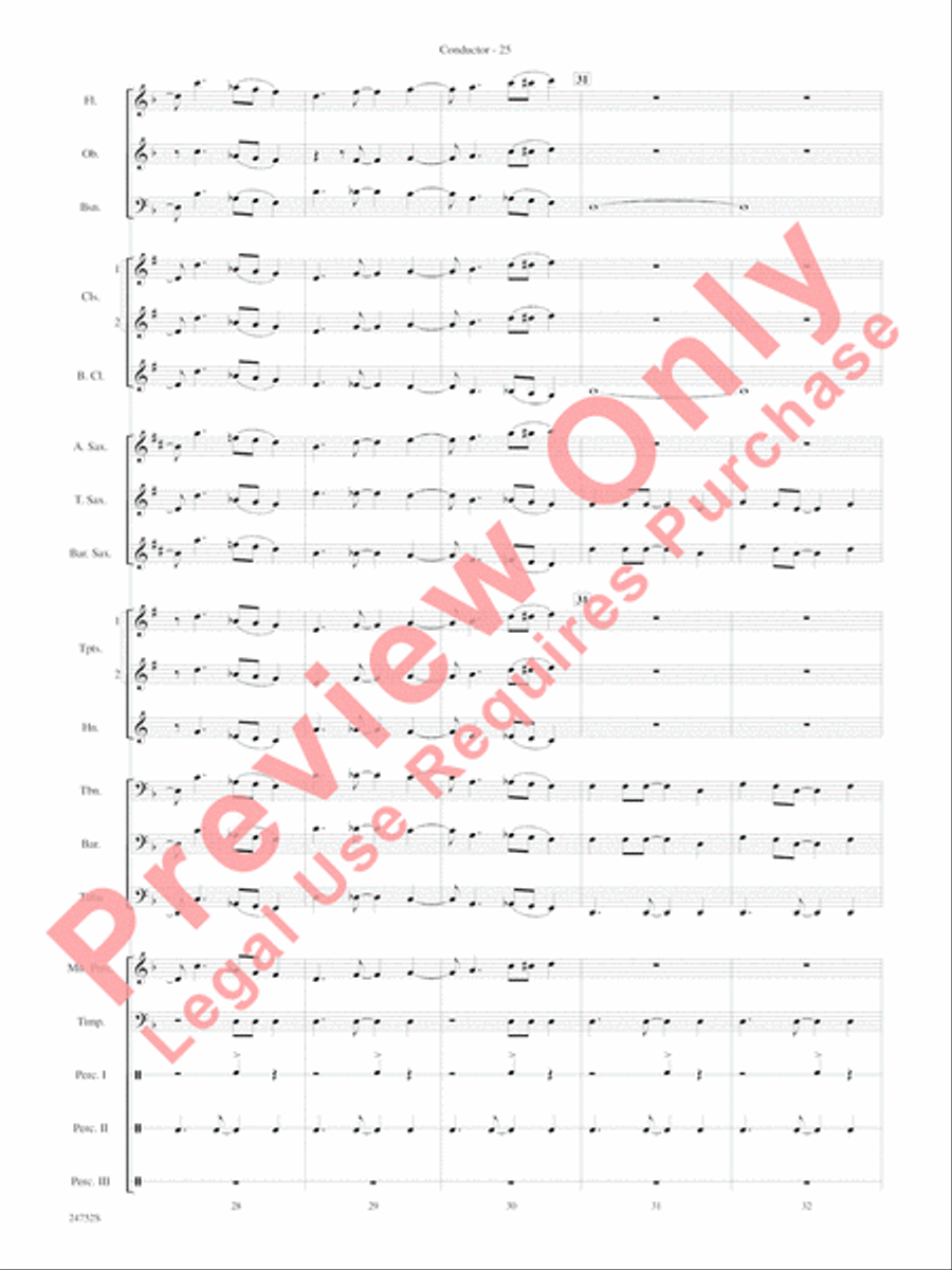 Charlie and the Chocolate Factory, Suite from Concert Band scores gallery preview page 28