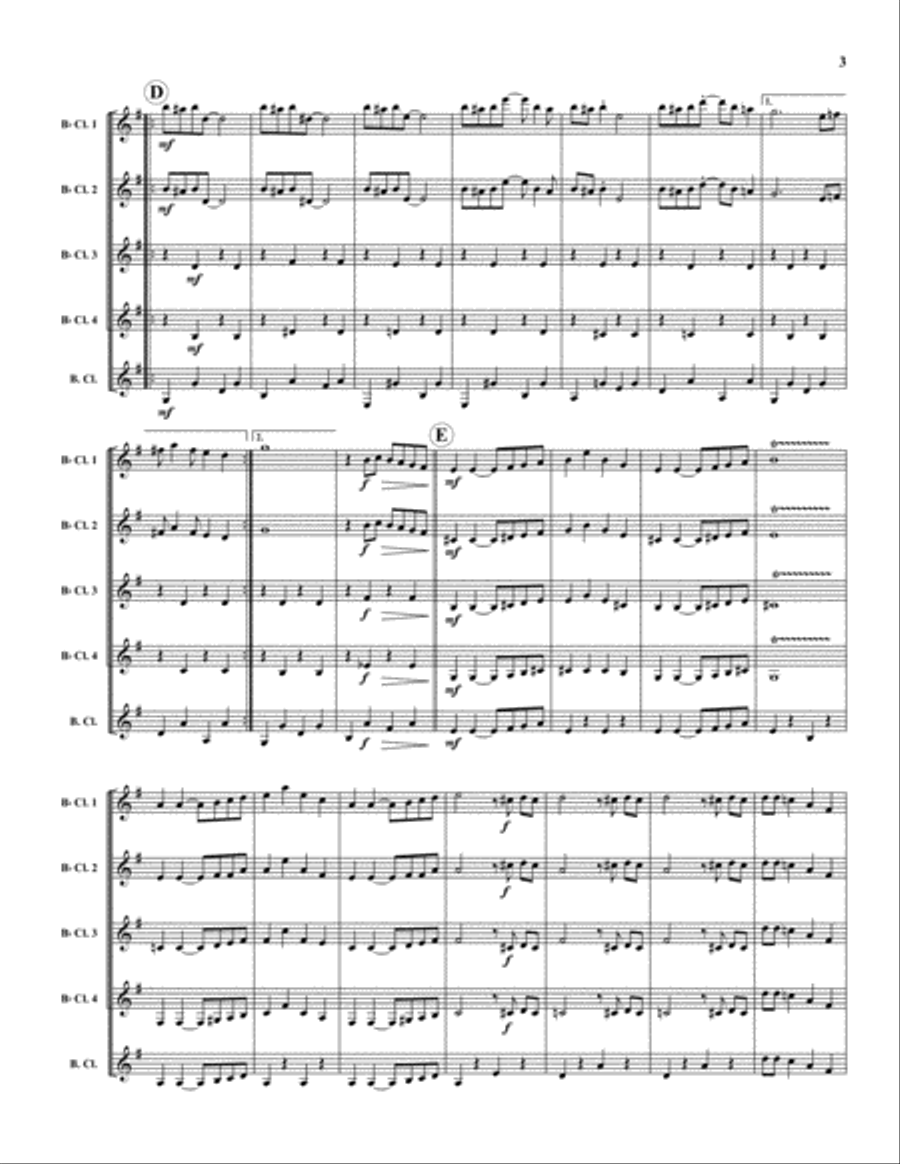 Clarinet Marmalade Clarinet Marmalade Large Ensemble scores gallery preview page 3
