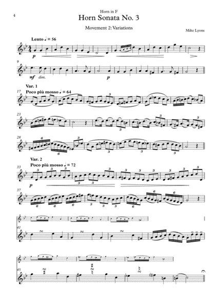 Horn Sonata No. 3 (Complete) image number null