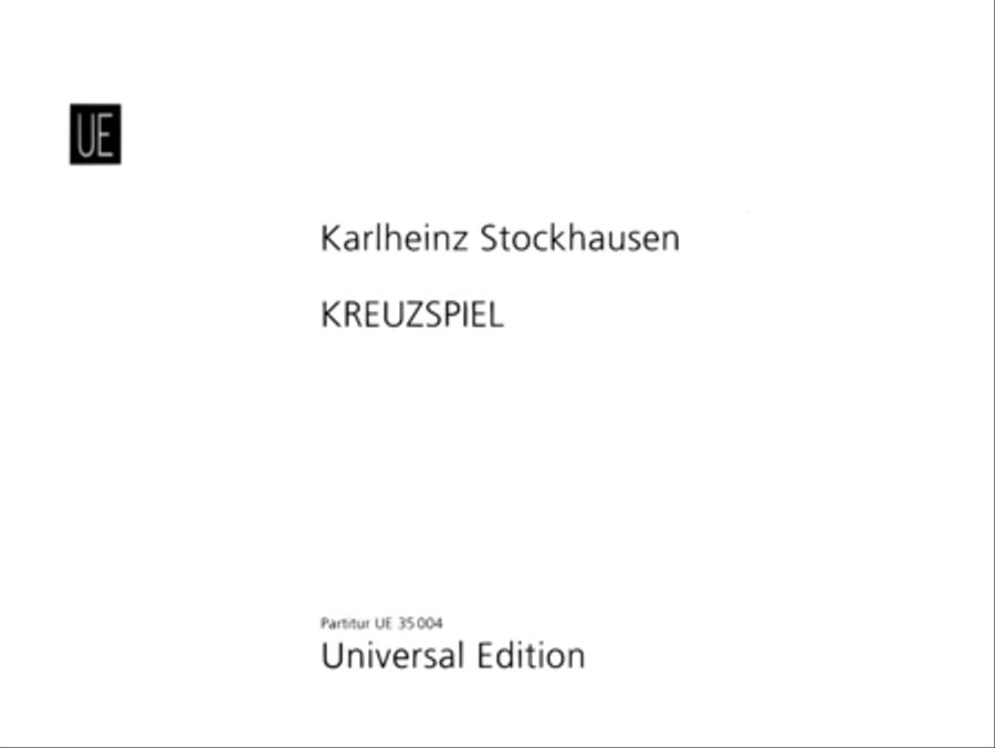 Kreuzspiel No. 1/7 Bass Clarinet scores gallery preview page 1
