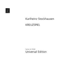 Book cover for Kreuzspiel No. 1/7