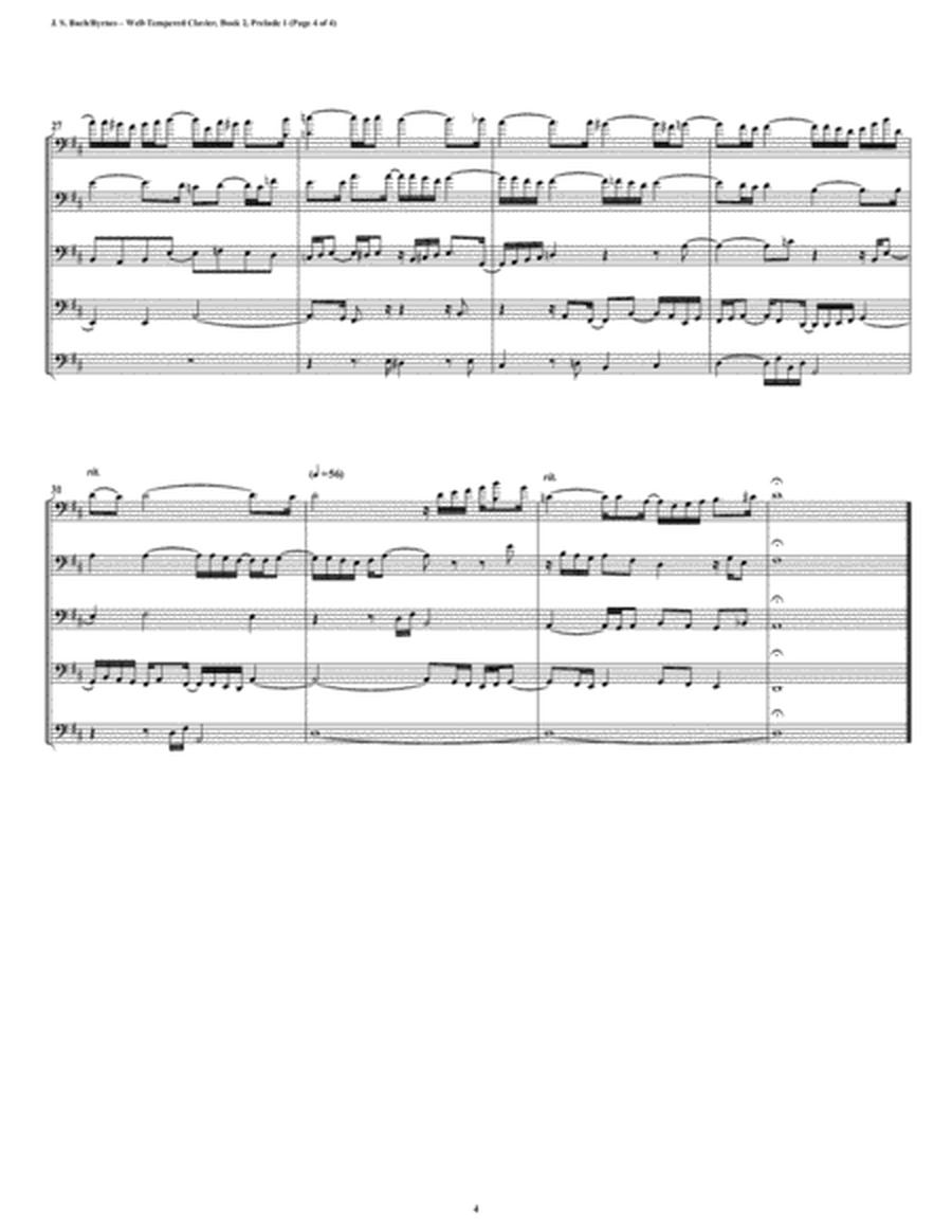 Prelude 01 from Well-Tempered Clavier, Book 2 (Bassoon Quintet) image number null