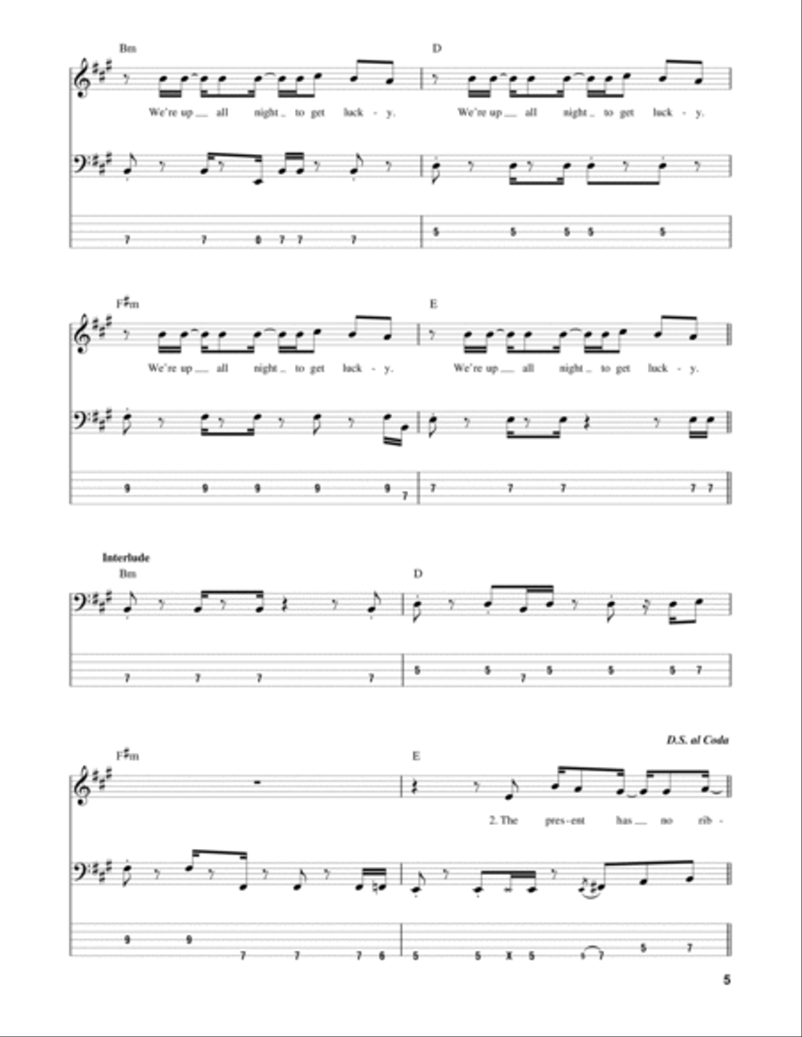 Get Lucky Guitar Tablature scores gallery preview page 5