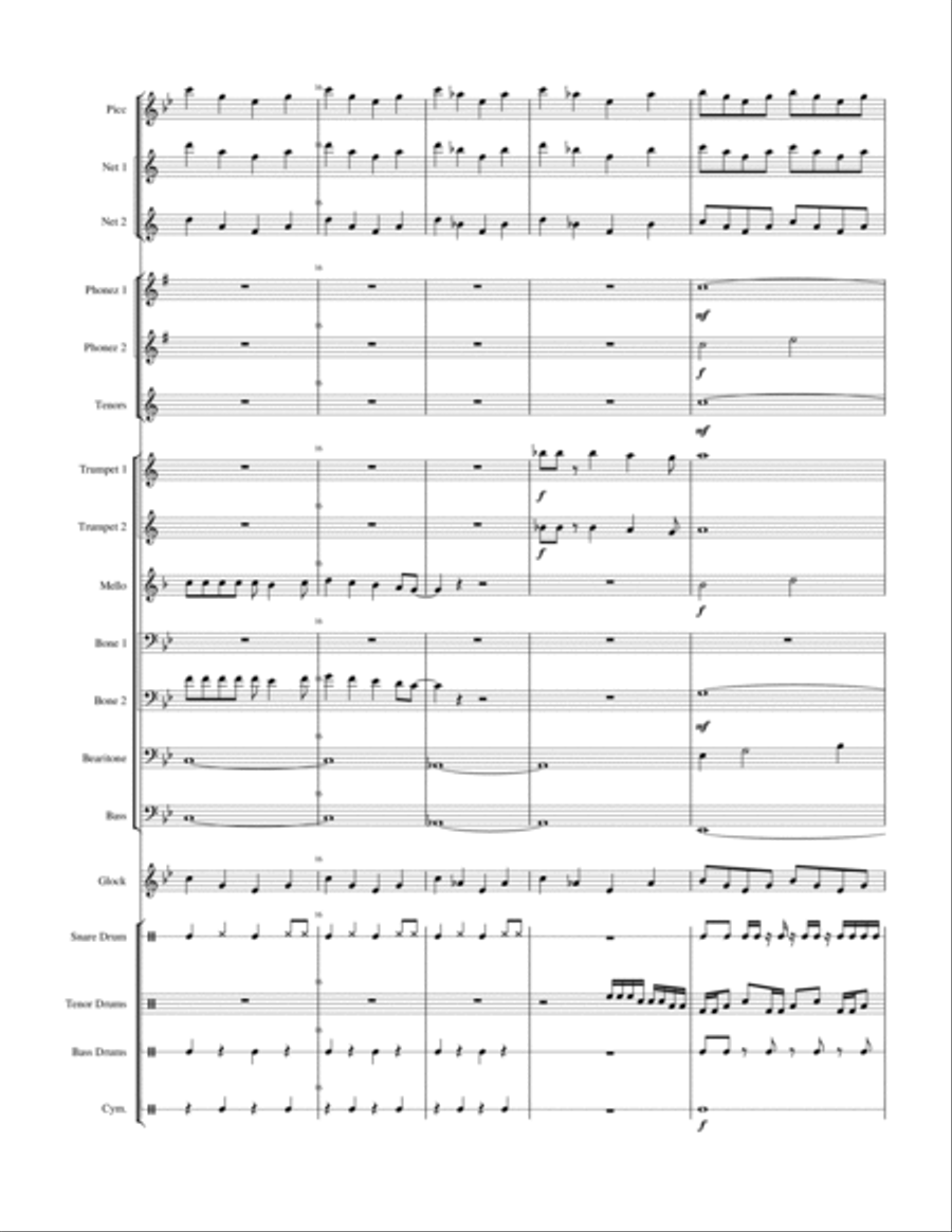 The One That Got Away Marching Band scores gallery preview page 3