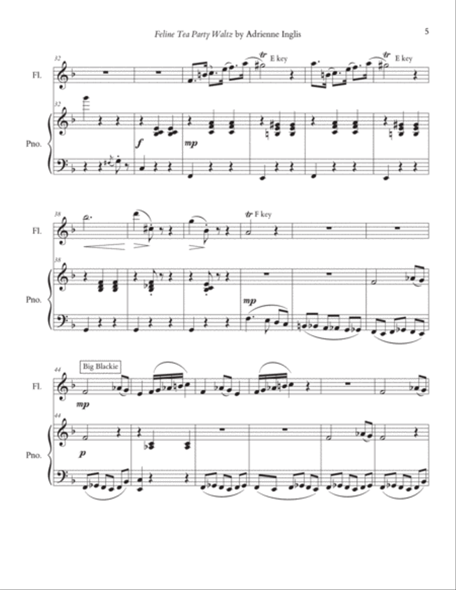 Feline Tea Party Waltz Chamber Music scores gallery preview page 5