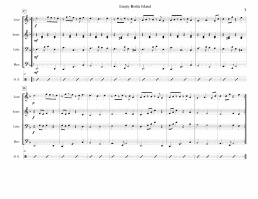 Empty Bottle Island for Steel Band Steel Drum Band scores gallery preview page 3