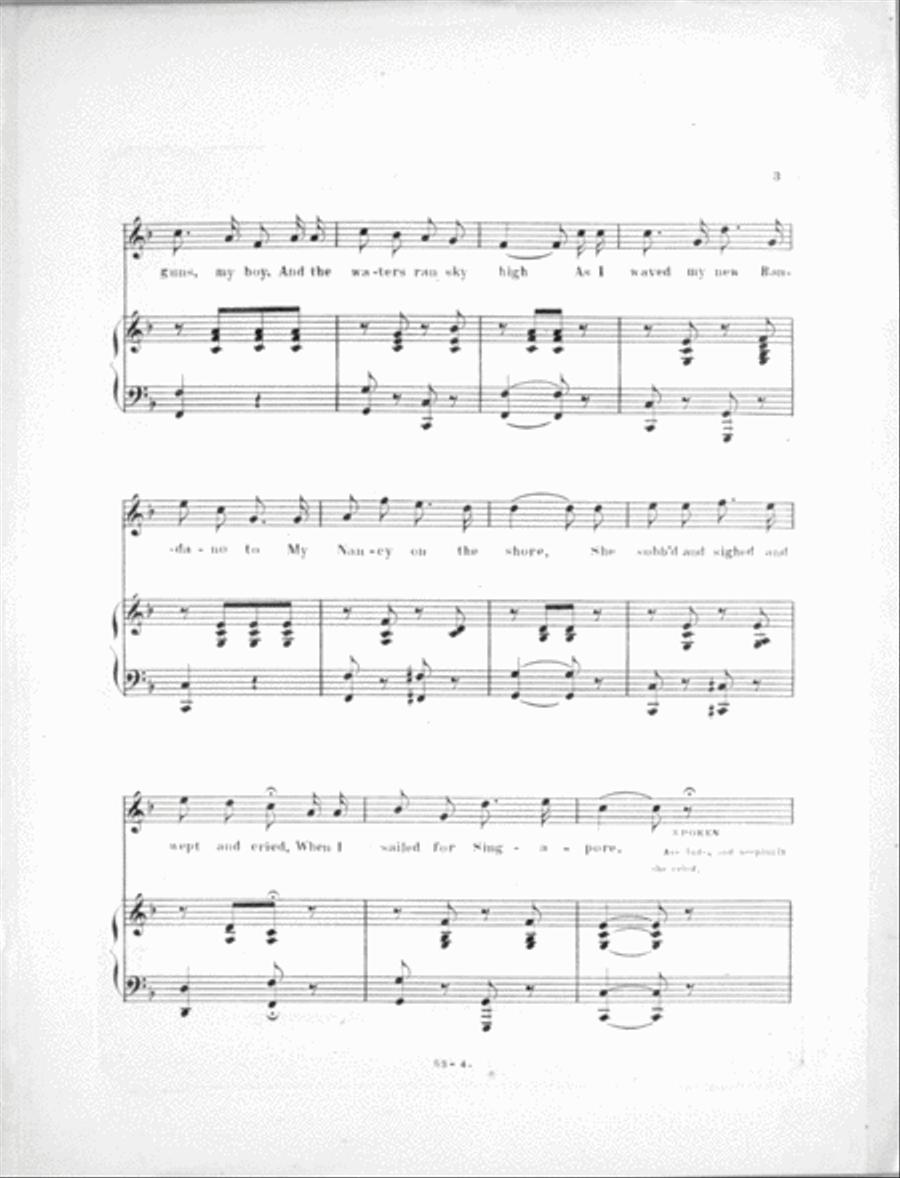 Good Bye John. Comic Song Voice scores gallery preview page 3