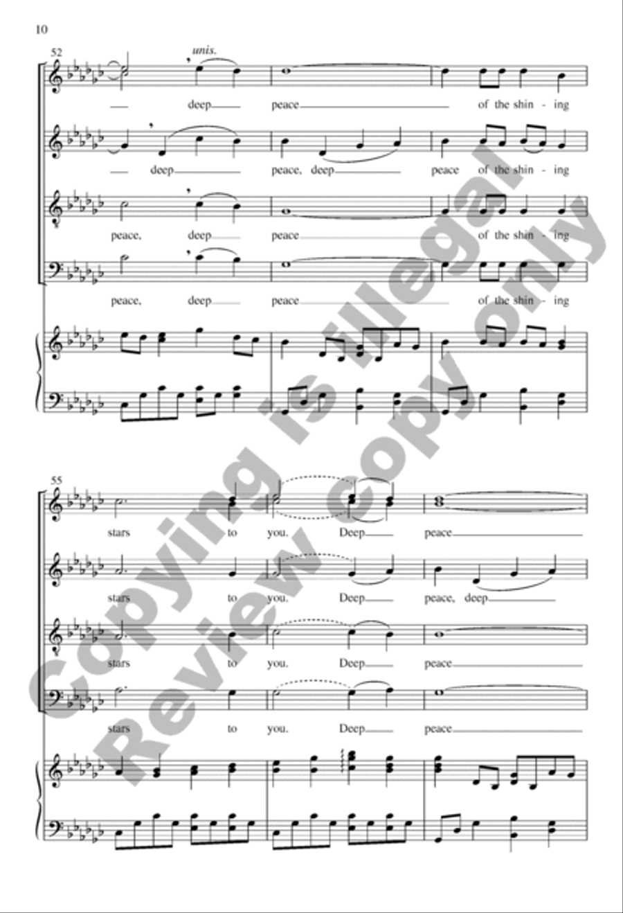 Deep Peace SSATB scores gallery preview page 9