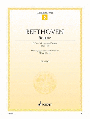 Book cover for Sonata in E Major, Op. 14, No. 1