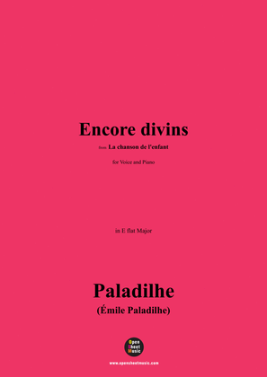 Paladilhe-Encore divins,from 'La chanson de l'enfant',in E flat Major