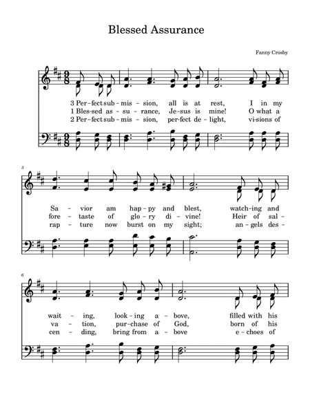 Blessed Assurance Hymn Book Version image number null