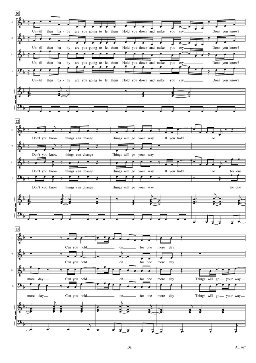 Hold On 4-Part scores gallery preview page 3