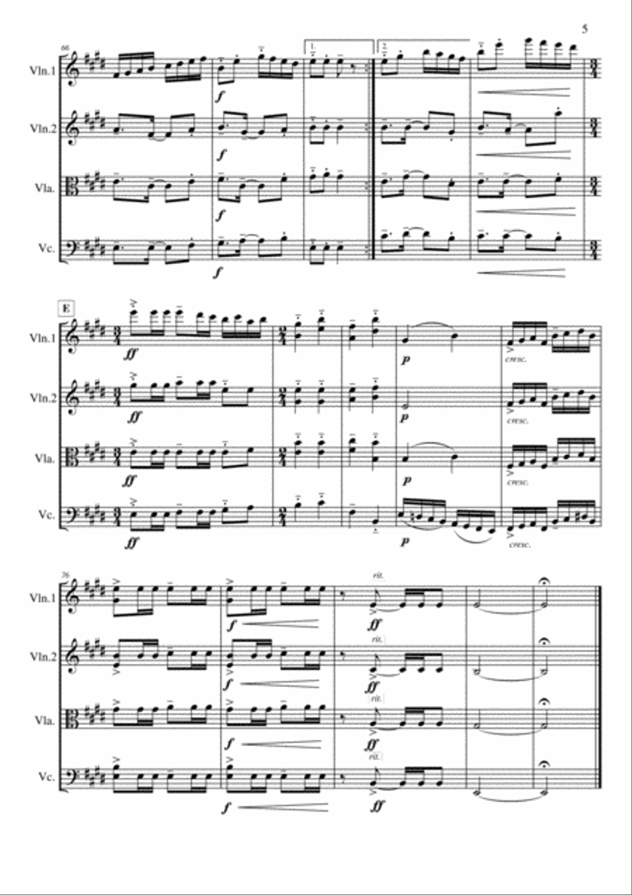 O Carolan's Concerto String Quartet scores gallery preview page 5