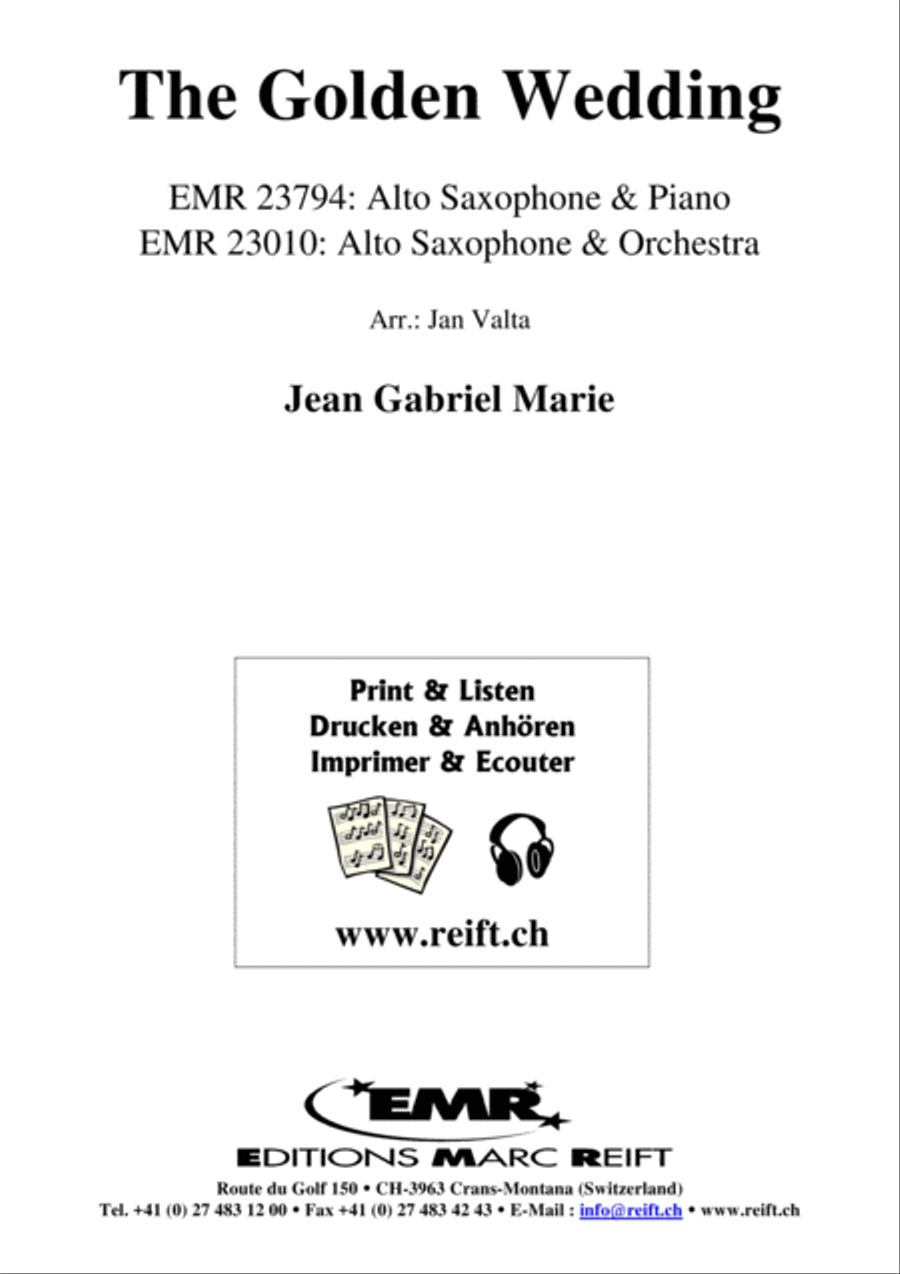 The Golden Wedding Alto Saxophone scores gallery preview page 1