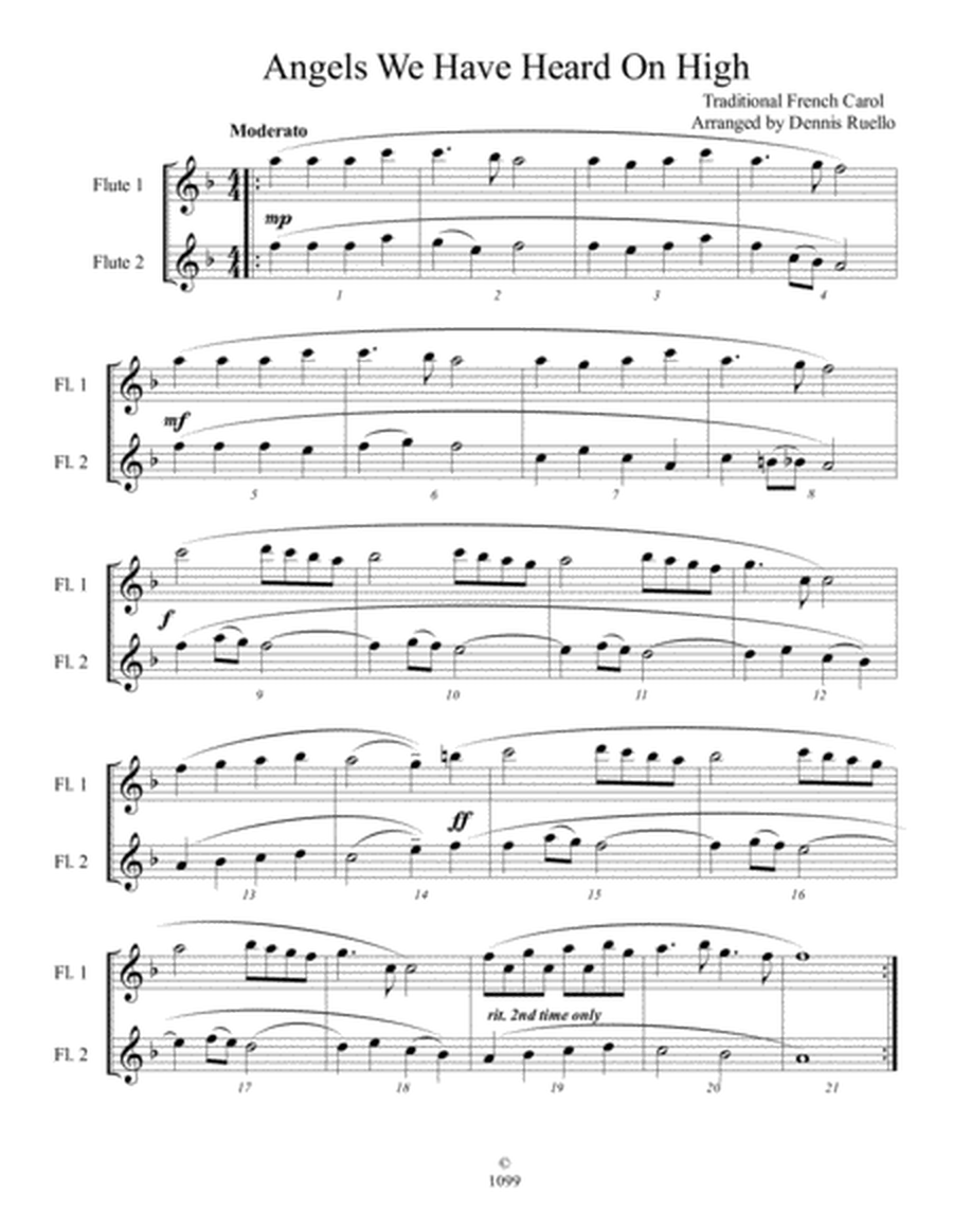 6 Traditional Christmas Carols for Flute Duet - Intermediate image number null