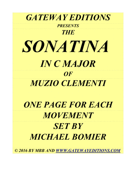 Sonatina in C major of Clementi image number null