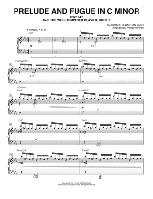 Book cover for Prelude And Fugue In C Minor, BWV 847 [Jazz version] (arr. Phillip Keveren)
