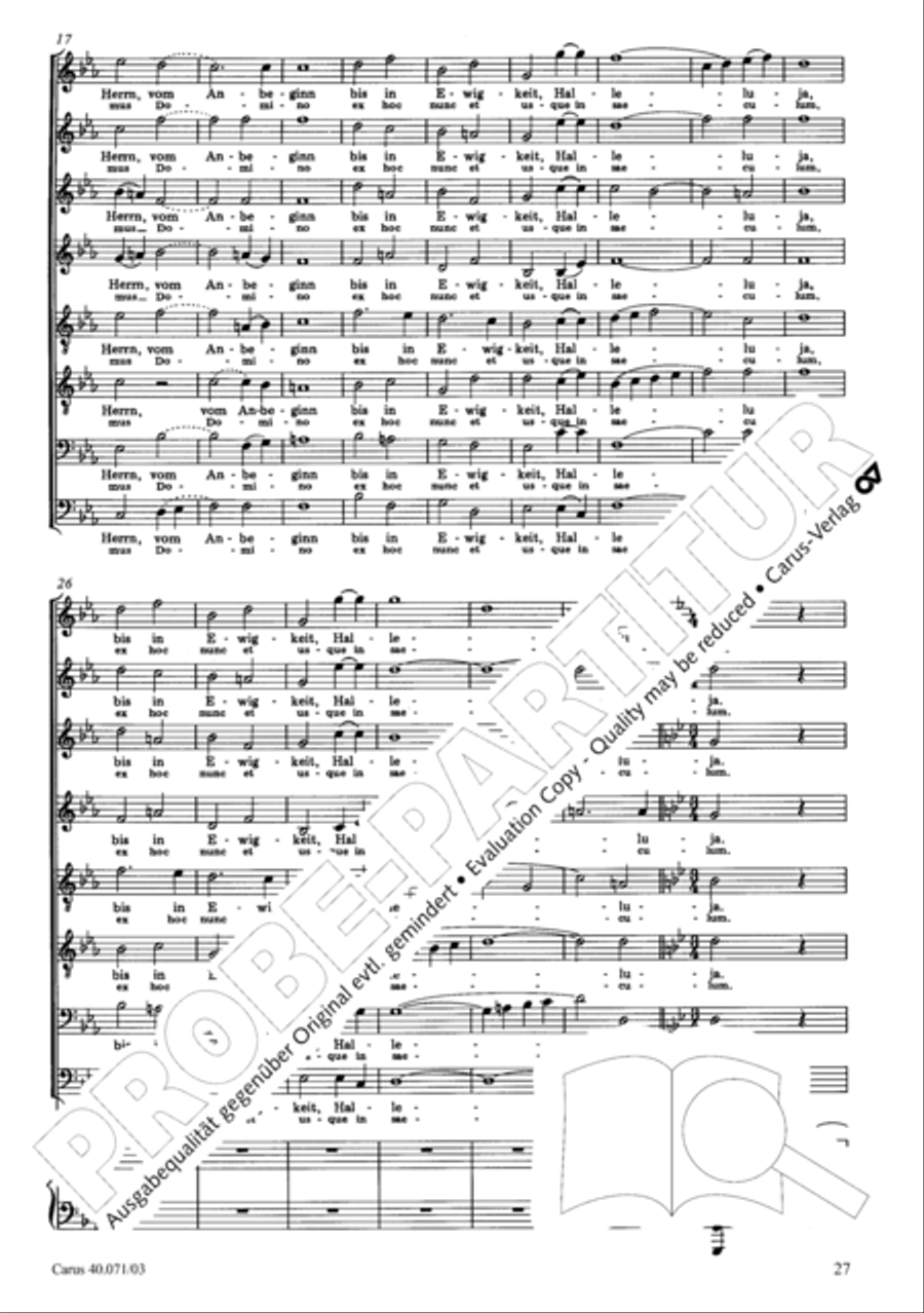 Psalm 115 (Der 115. Psalm) SSAATTBB scores gallery preview page 34