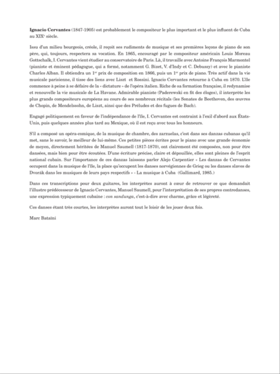 13 Danzas cubanas Classical Guitar scores gallery preview page 3