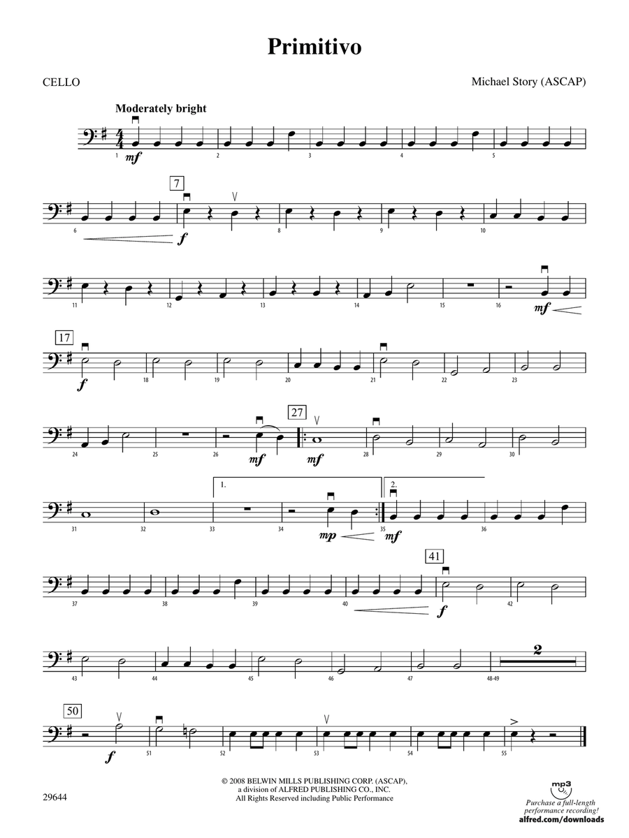 Primitivo: Cello