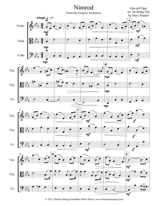 Elgar's Nimrod for String Trio