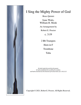 Book cover for I Sing the Mighty Power of God for Brass Quintet