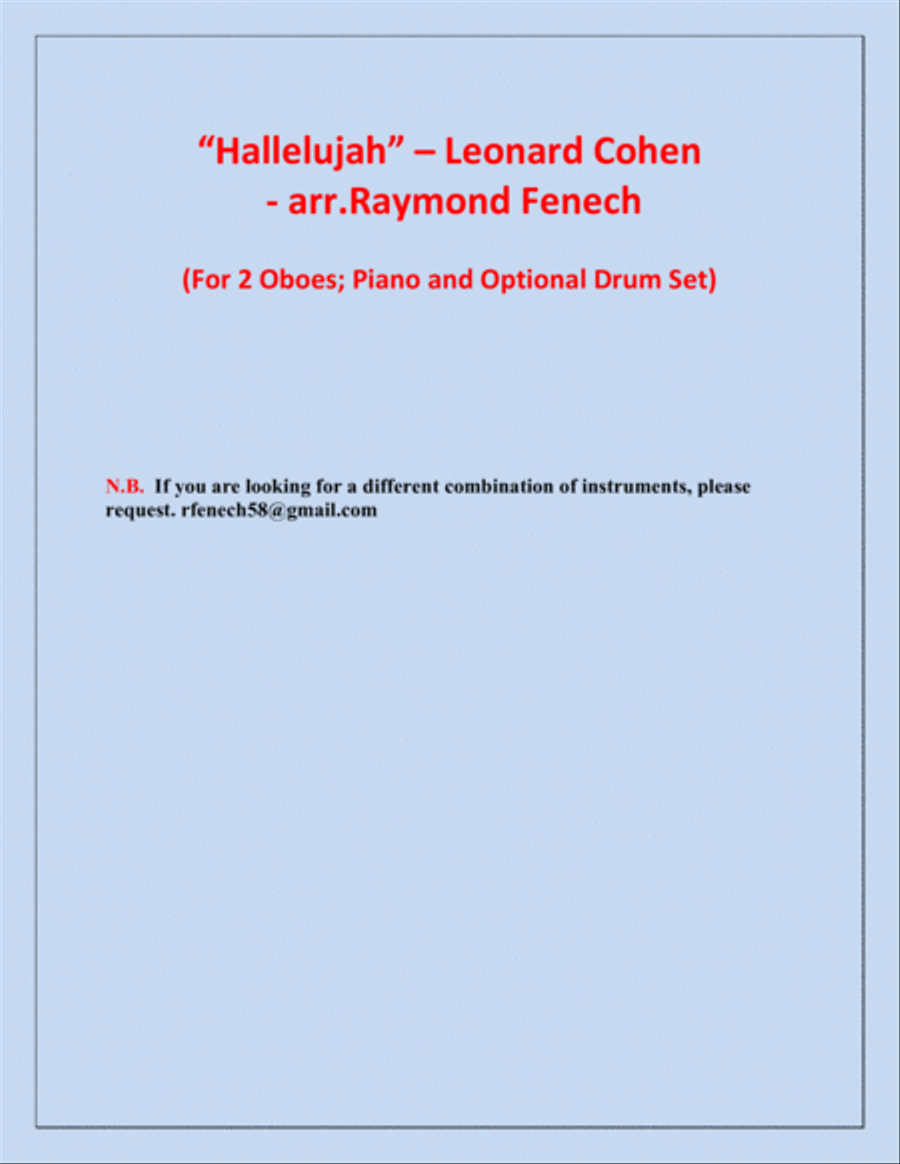 Hallelujah Woodwind Duet scores gallery preview page 3