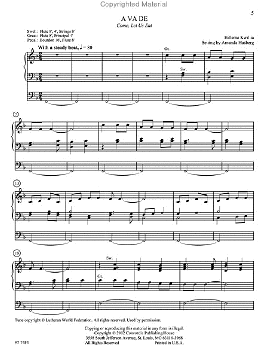 Hymn Prelude Library: Lutheran Service Book, Vol. 1 (A) Organ scores gallery preview page 2