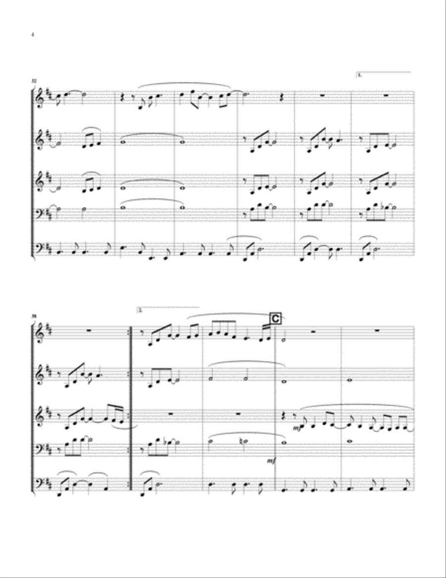 Just The Way You Are Brass Ensemble scores gallery preview page 5