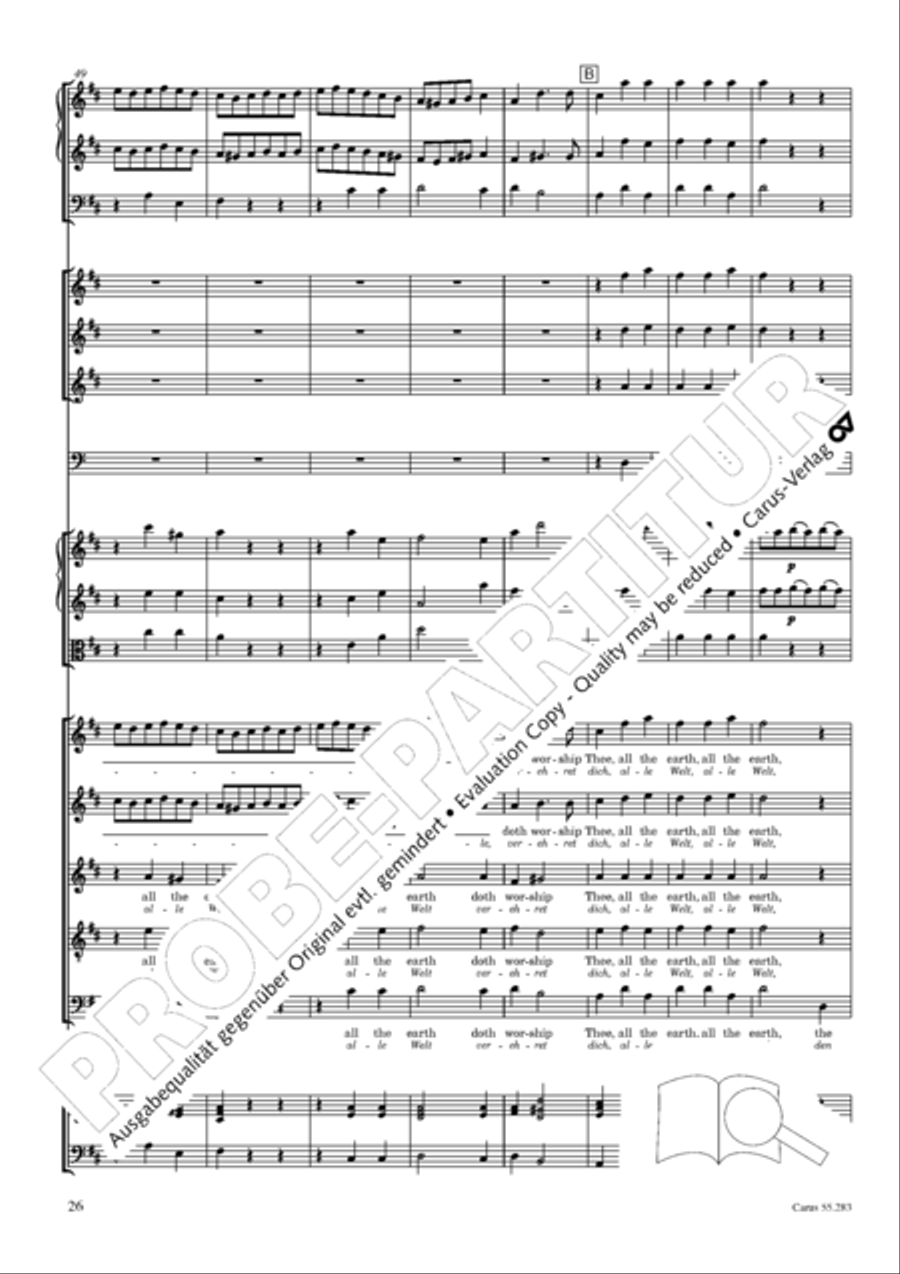 Te Deum for the Victory of Dettingen SSATB scores gallery preview page 43