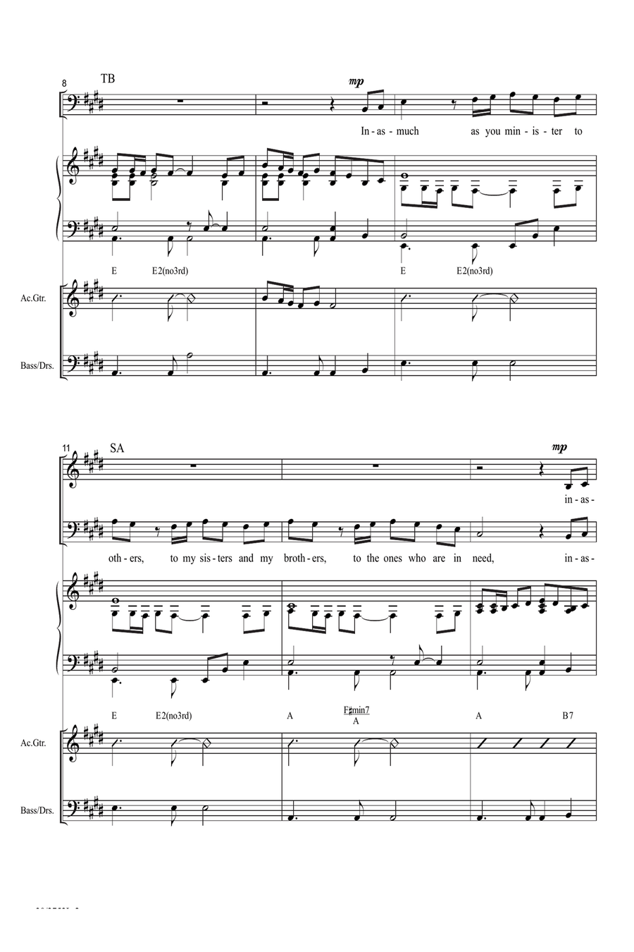 Inasmuch - Rhythm Score and Parts (Digital Download) Rhythm Section scores gallery preview page 4