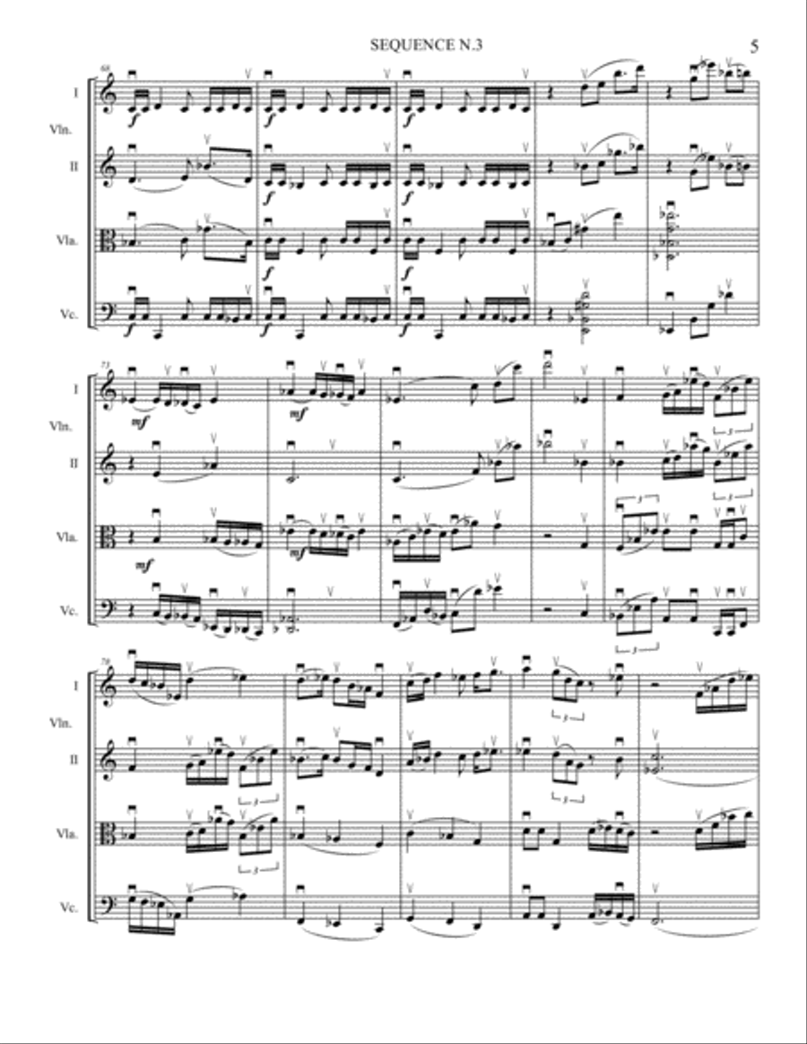 SEQUENCE N.3 String Quartet scores gallery preview page 5