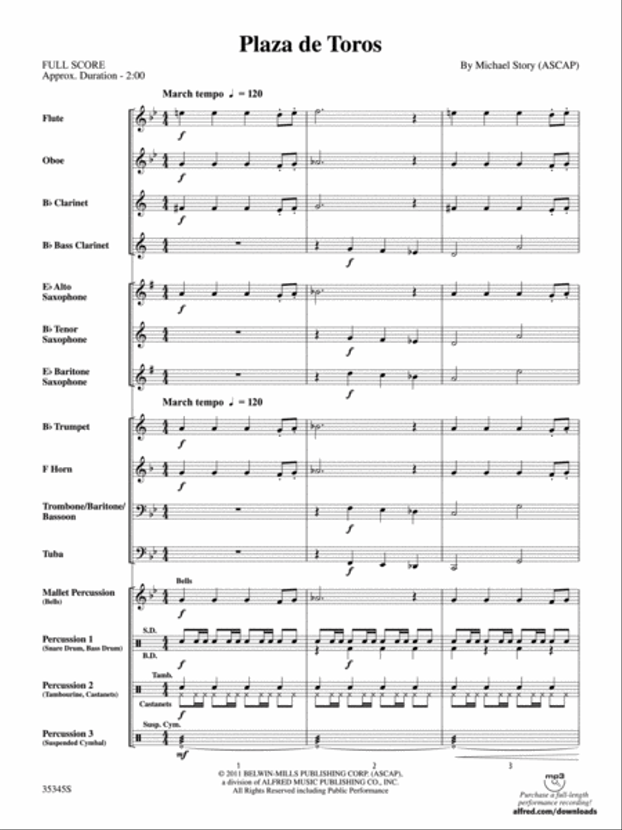 Plaza de Toros Concert Band scores gallery preview page 2
