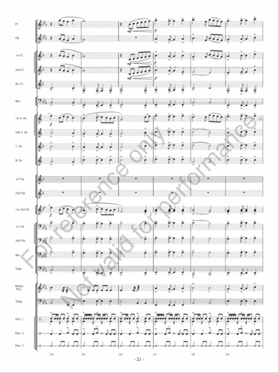 The Winds Of Change Concert Band scores gallery preview page 22