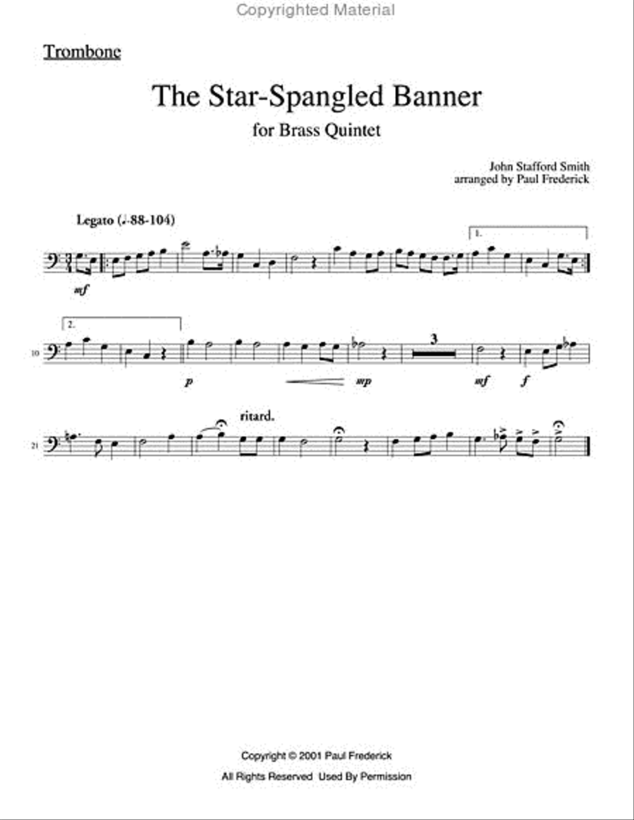Star-Spangled Banner Brass Quintet scores gallery preview page 6