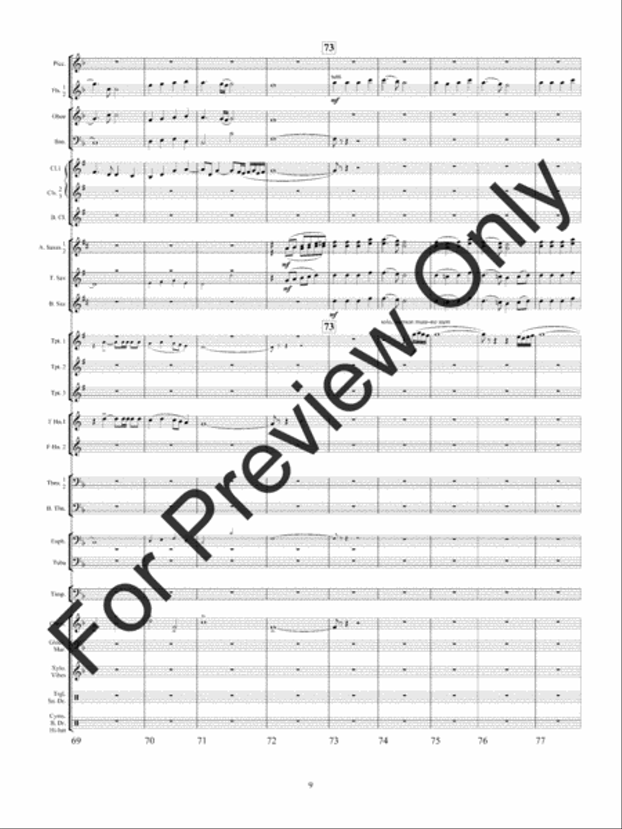 Christmas On The Town Square (Score) Concert Band scores gallery preview page 12
