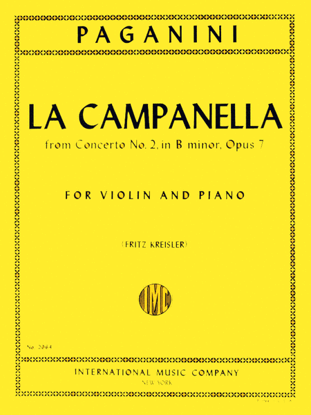 La Campanella (The Bell), Op. 7 (KREISLER)