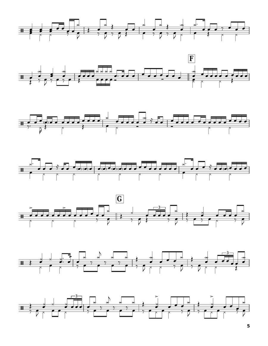 Birdland Drum Set scores gallery preview page 5