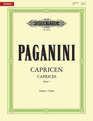 Book cover for 24 Caprices Op. 1 for Violin