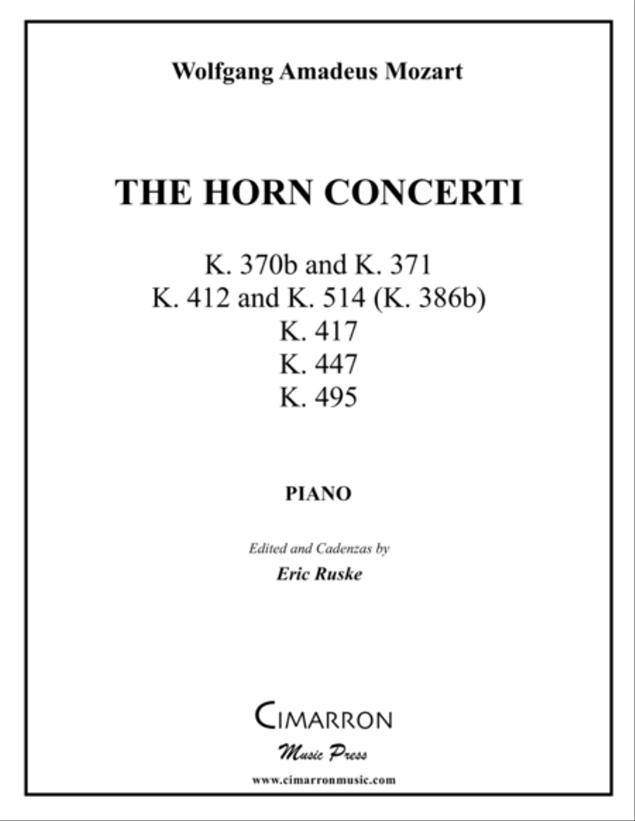 The Horn Concerti The Horn Concerti Piano Accompaniment scores gallery preview page 1