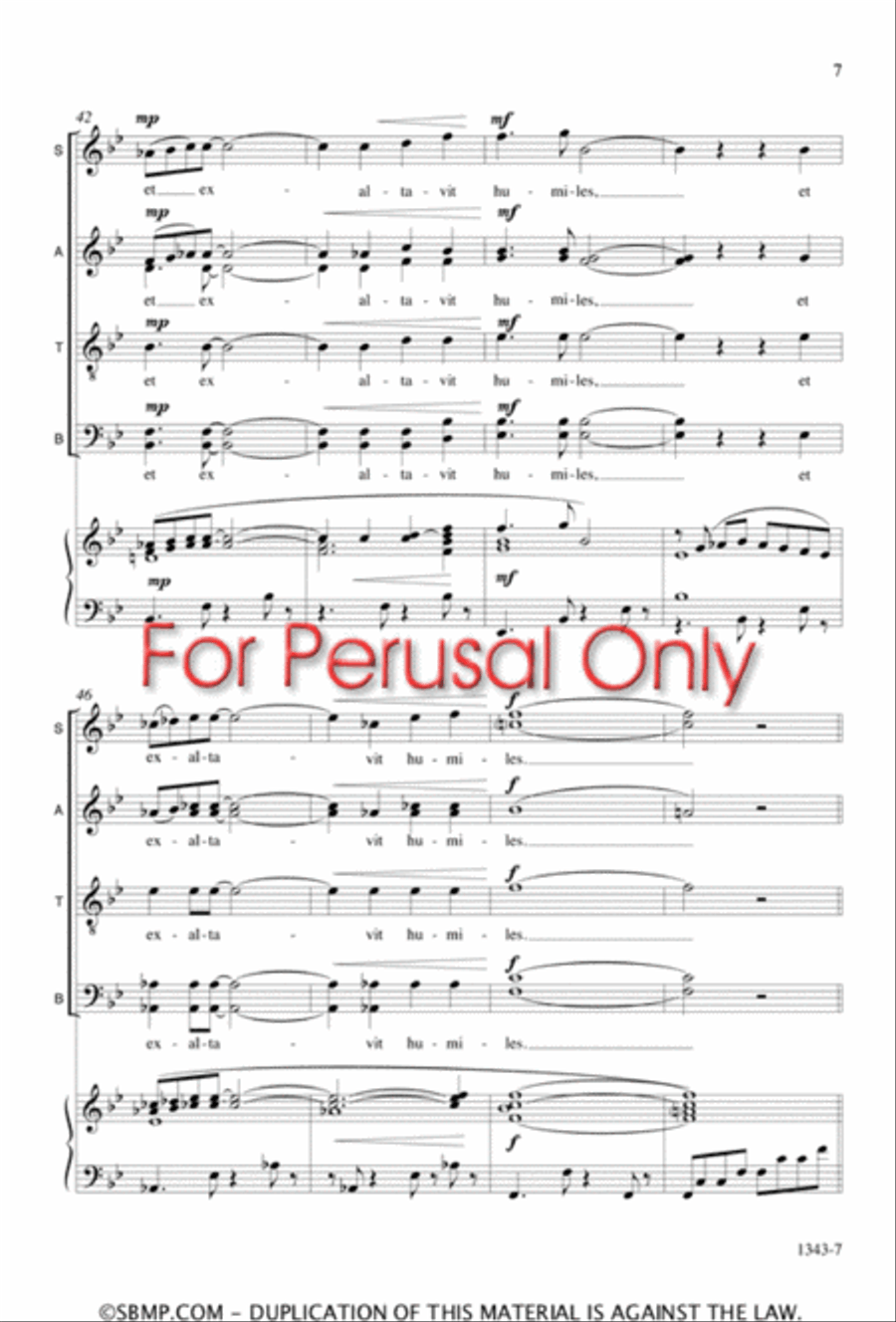Fecit potentiam - SATB Octavo 4-Part scores gallery preview page 6