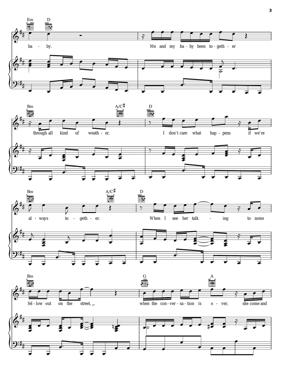 I Got A Sure Thing I Got A Sure Thing Piano, Vocal, Guitar scores gallery preview page 3