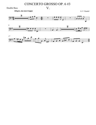 Concerto Grosso Op. 6 #3 Movement V
