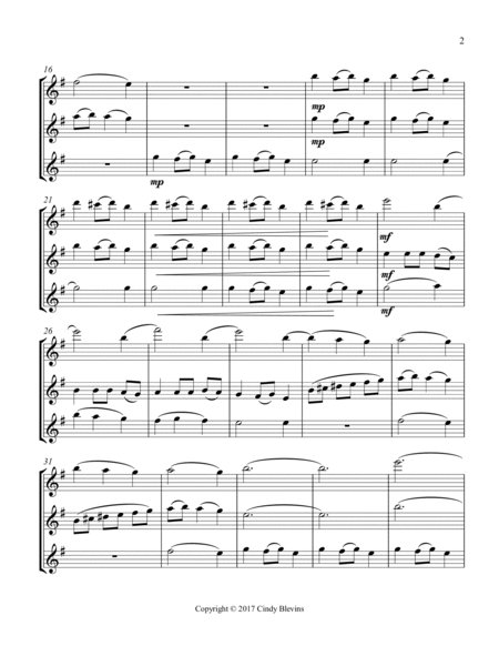 Carol of the Bells, for Flute, Oboe and Violin image number null