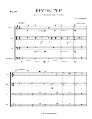 Reconcile (Version for Violin, Viola, Cello, Contrabass)