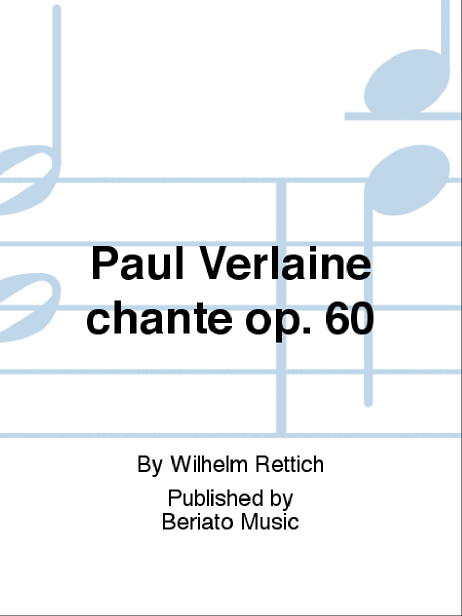 Paul Verlaine chante op. 60 Low Voice scores gallery preview page 1