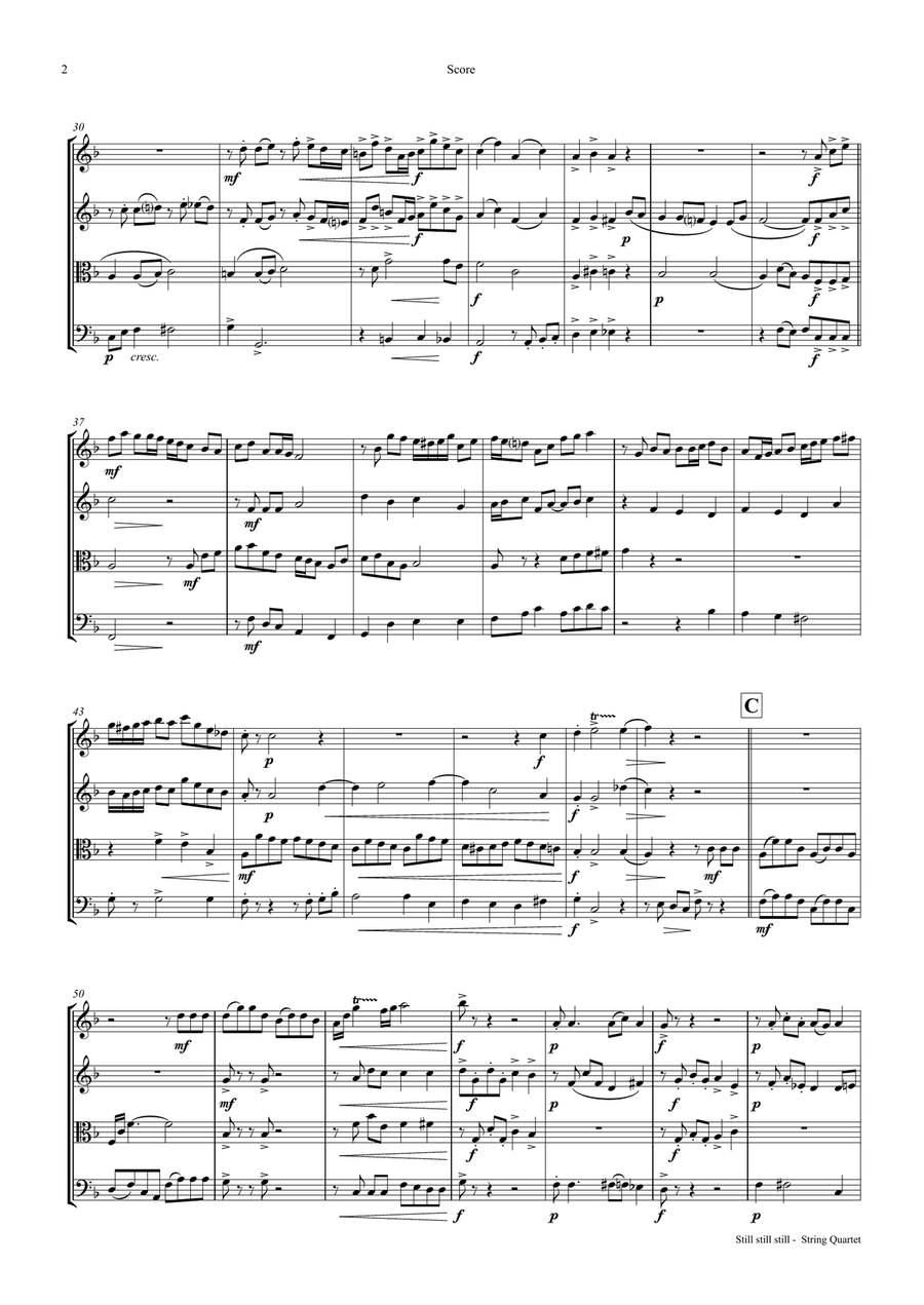 Still Still Still - Christmas song - String Quartet String Quartet scores gallery preview page 2