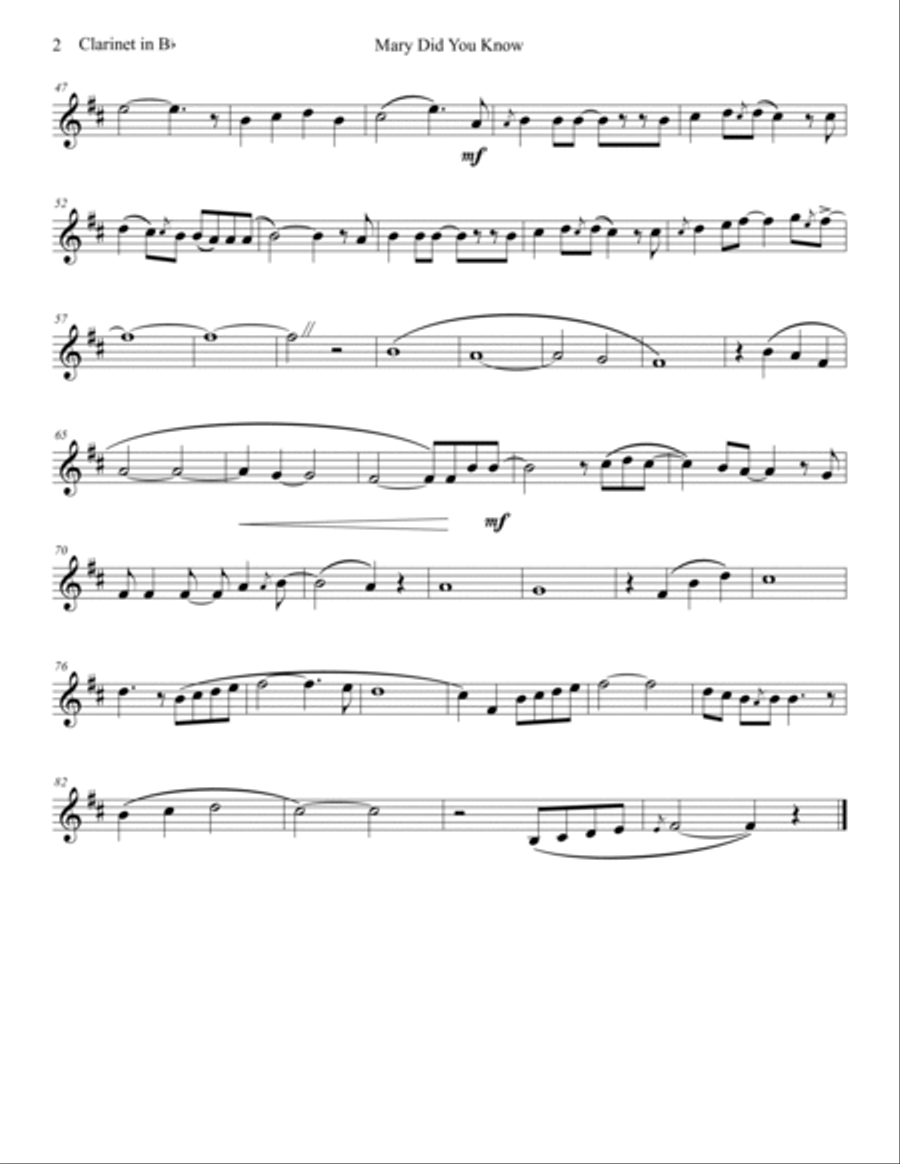 Mary, Did You Know? Woodwind Quintet scores gallery preview page 4